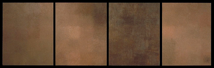 "For Ozu" Oil on linen, Four Panels, each 52in x 42in, 1997