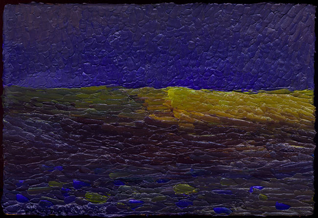 "Last Light" Oil on Panel, 4 1/2 in x 6 3/4 in, 2002