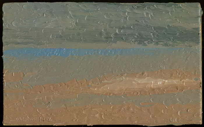"Mudflat II" Oil on Panel, 4 1/8 in x 6 5/8 in, 2001